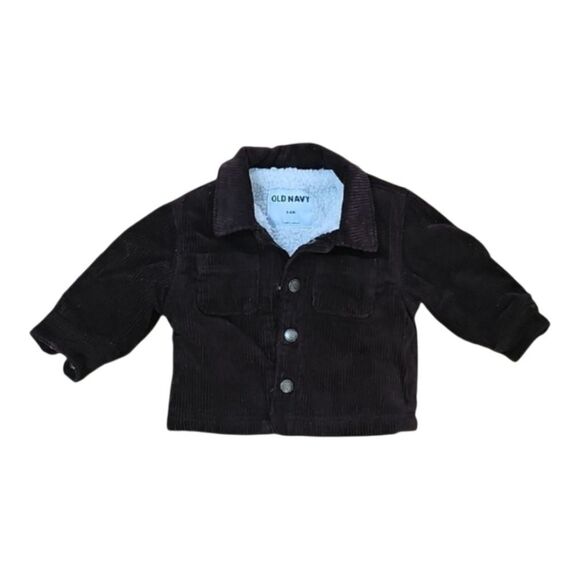 Old Navy Baby Boy Brown Sherpa Jacket Classic Corduroy Size 3-6 Months - Picture 1 of 3